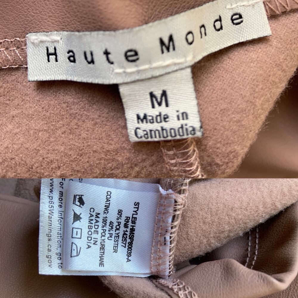 Haute Monde Nude Pink High Waisted Mini Skirt / Skort Women's sz Medium - Picture 9 of 9